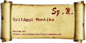 Szilágyi Montika névjegykártya